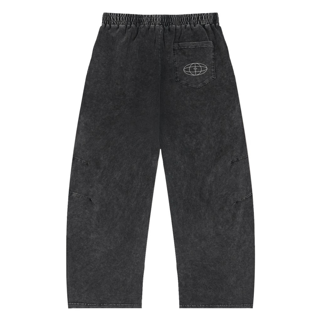 Snow Wash Drawstring Cotton Pants