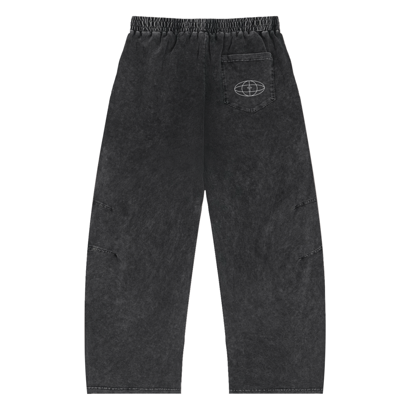 Snow Wash Drawstring Cotton Pants