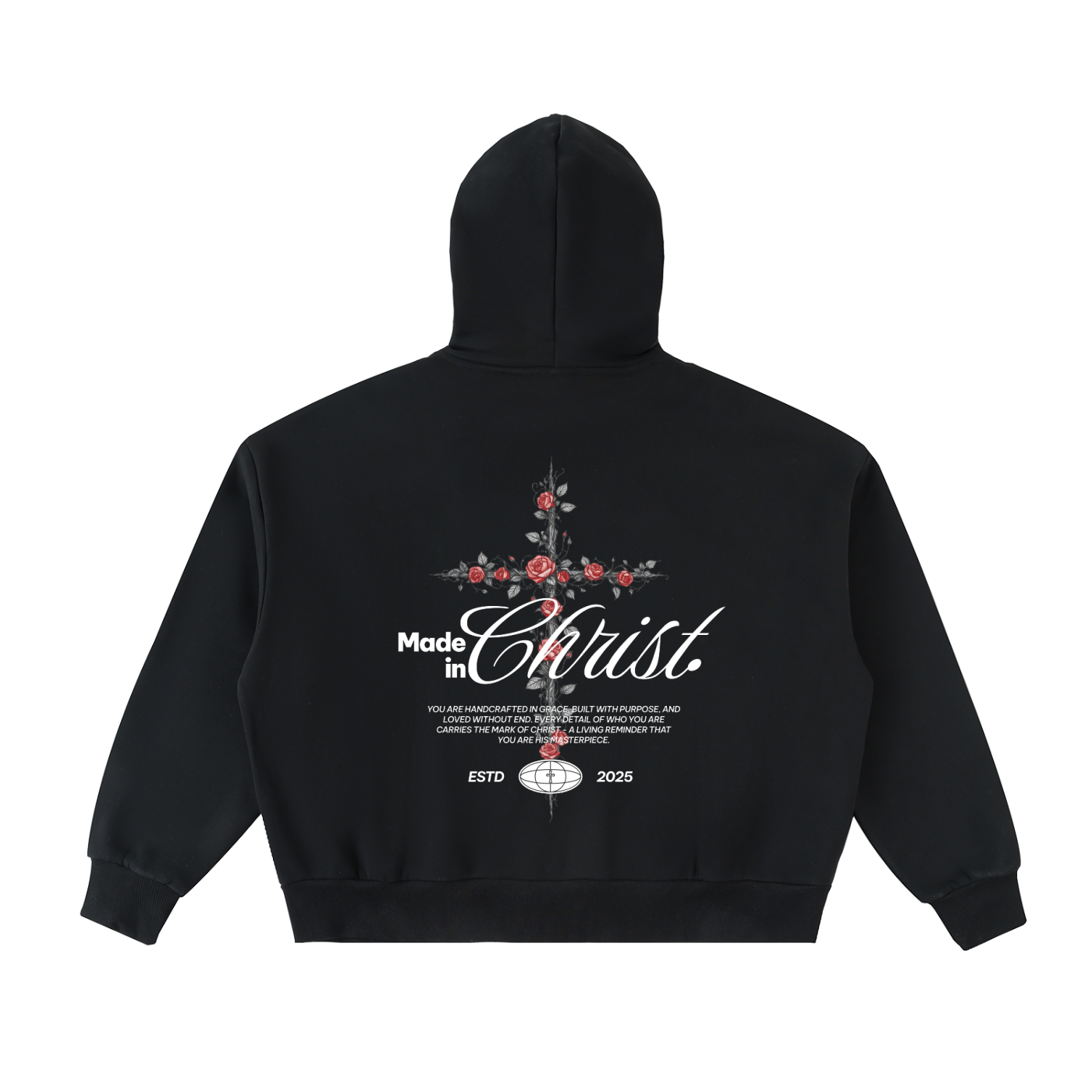 Fleeced Full-Zip Boxy Hoodie