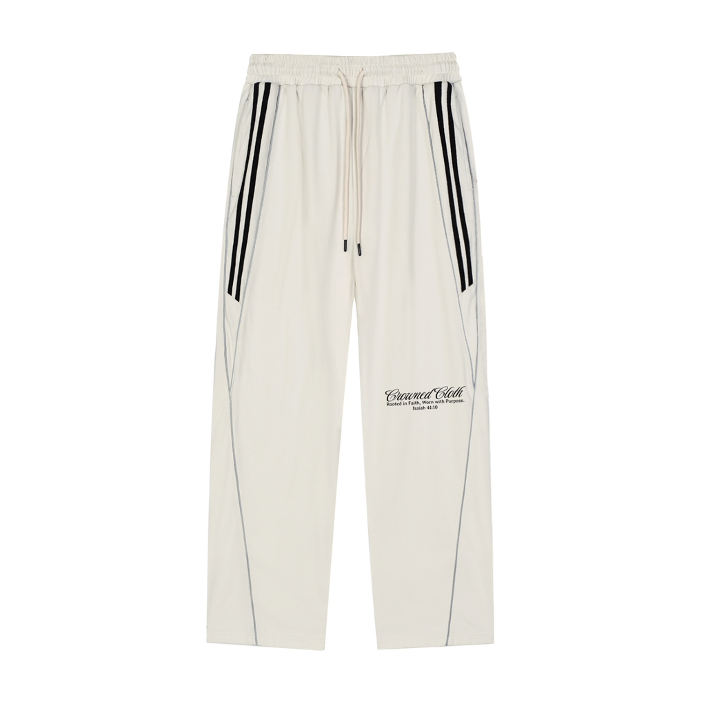 Reflection Striped Straight-Leg Sweatpants
