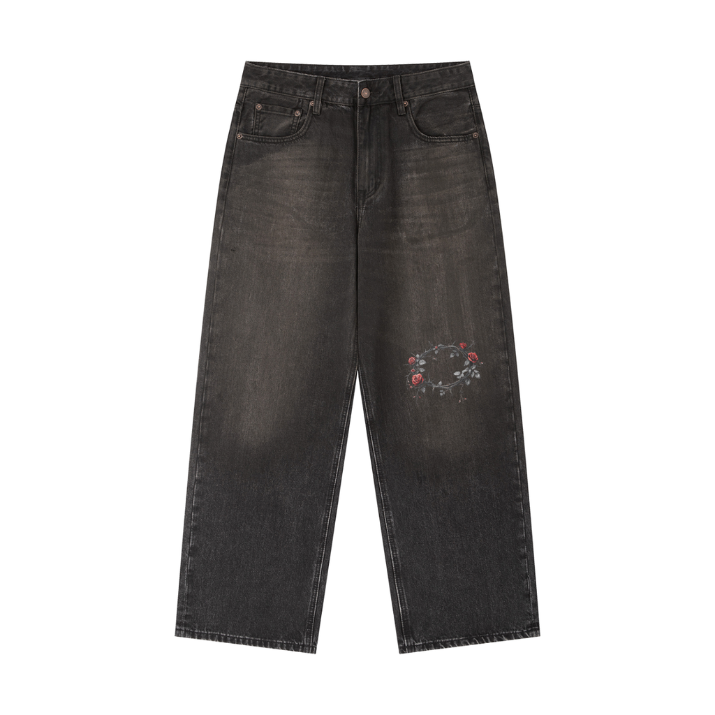Vintage Wash Heavyweight Denim Jeans