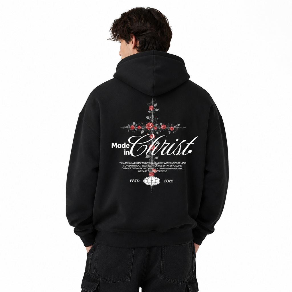 Fleeced Full-Zip Boxy Hoodie