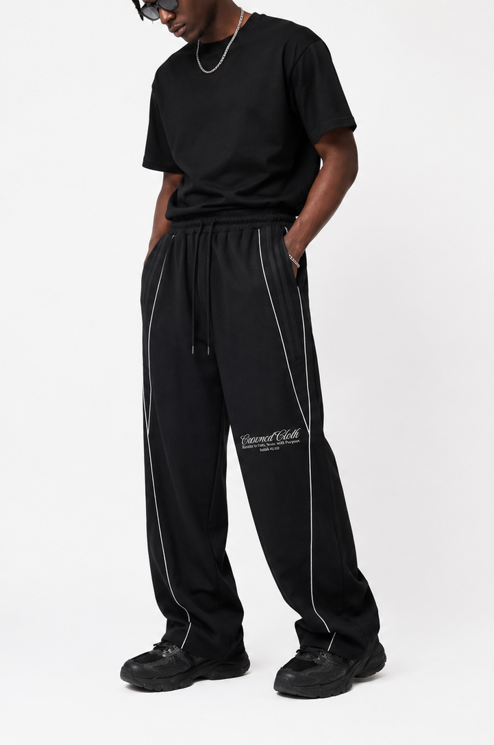Reflection Striped Straight-Leg Sweatpants