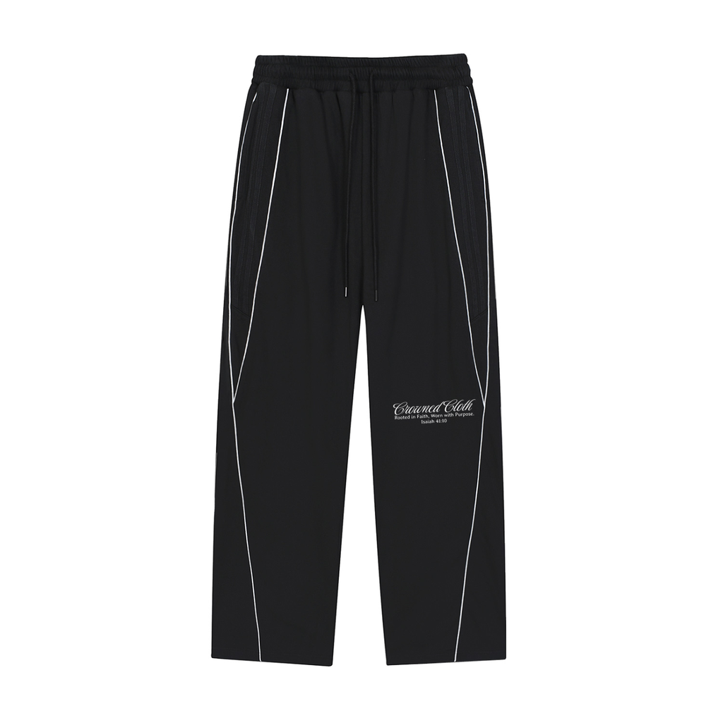 Reflection Striped Straight-Leg Sweatpants