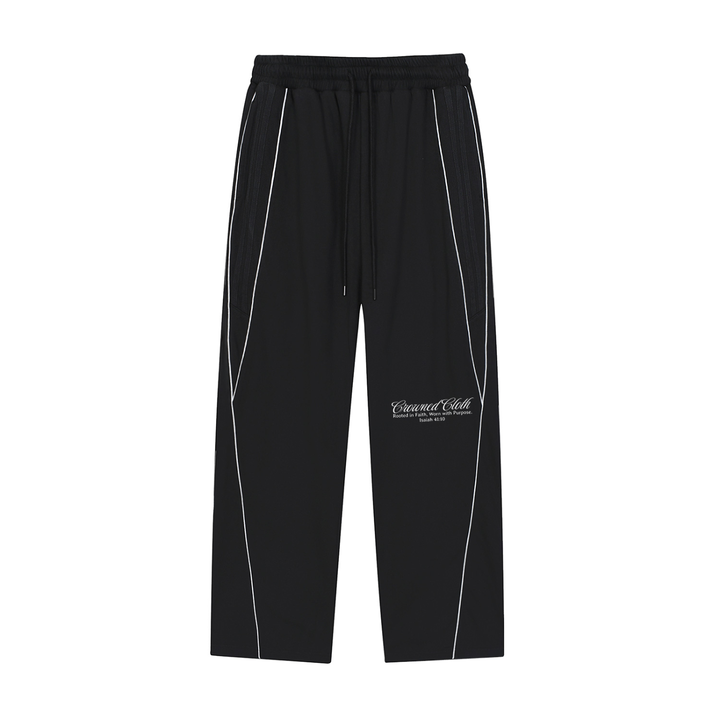 Reflection Striped Straight-Leg Sweatpants