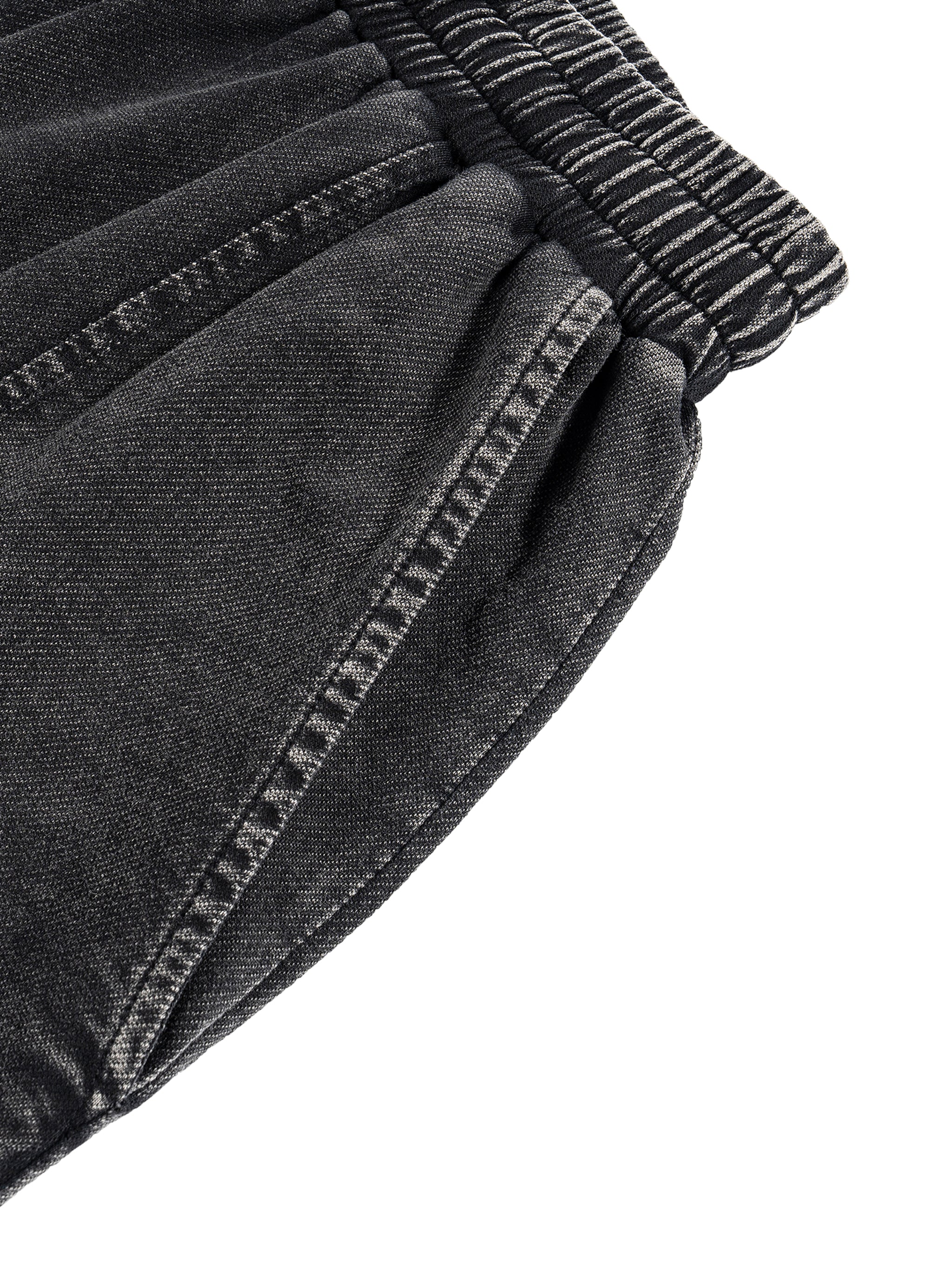 Snow Wash Drawstring Cotton Pants